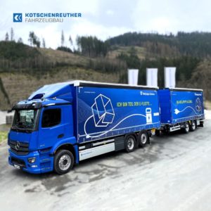 Trailer bodies for electromobility. eTruck body for Mercedes Benz eActros 300L 6x